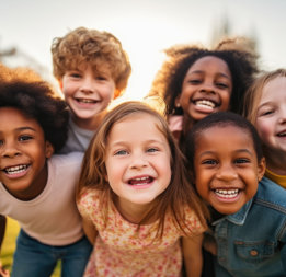 Children smiling together