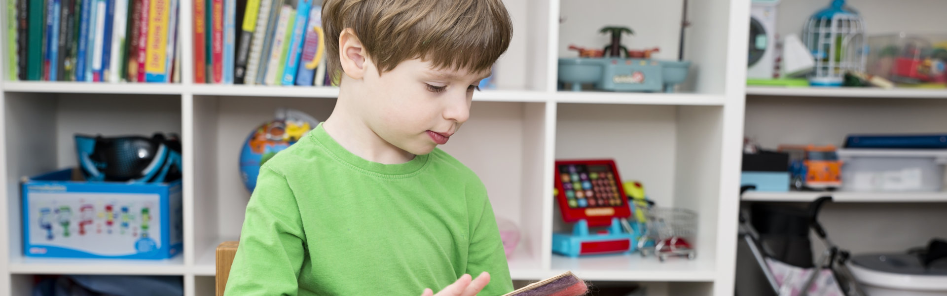 a boy doing art activity
