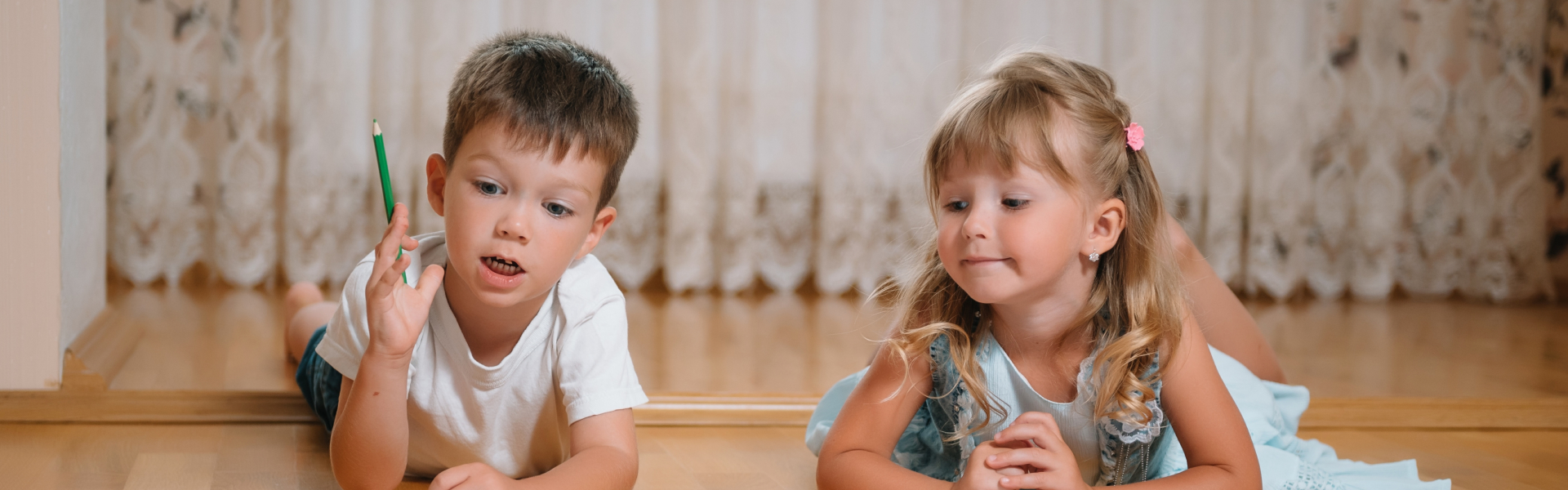 two kids playing together